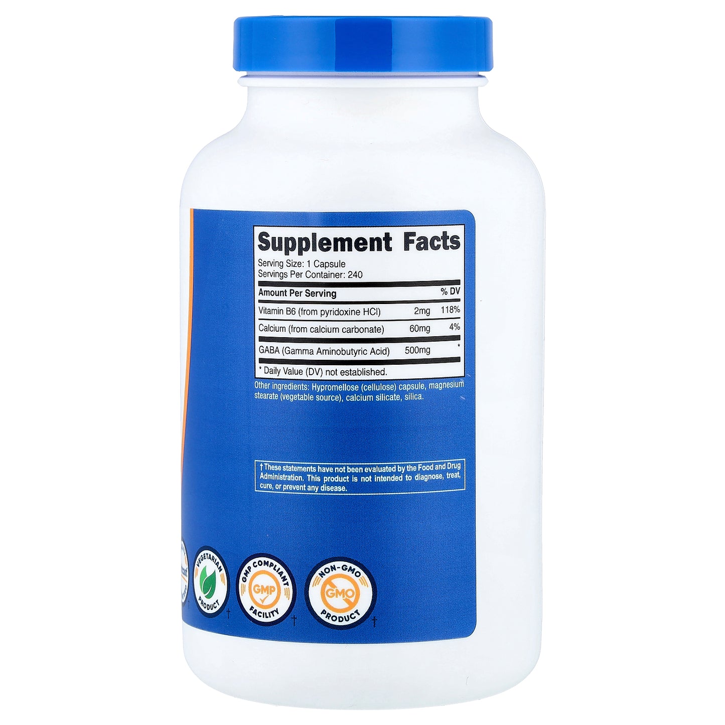 Nutricost, GABA with Vitamin B6, 240 Capsules