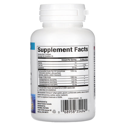 Natural Factors, RxOmega-3 Mini-Gels, 60 Softgels (530 mg per Softgel)