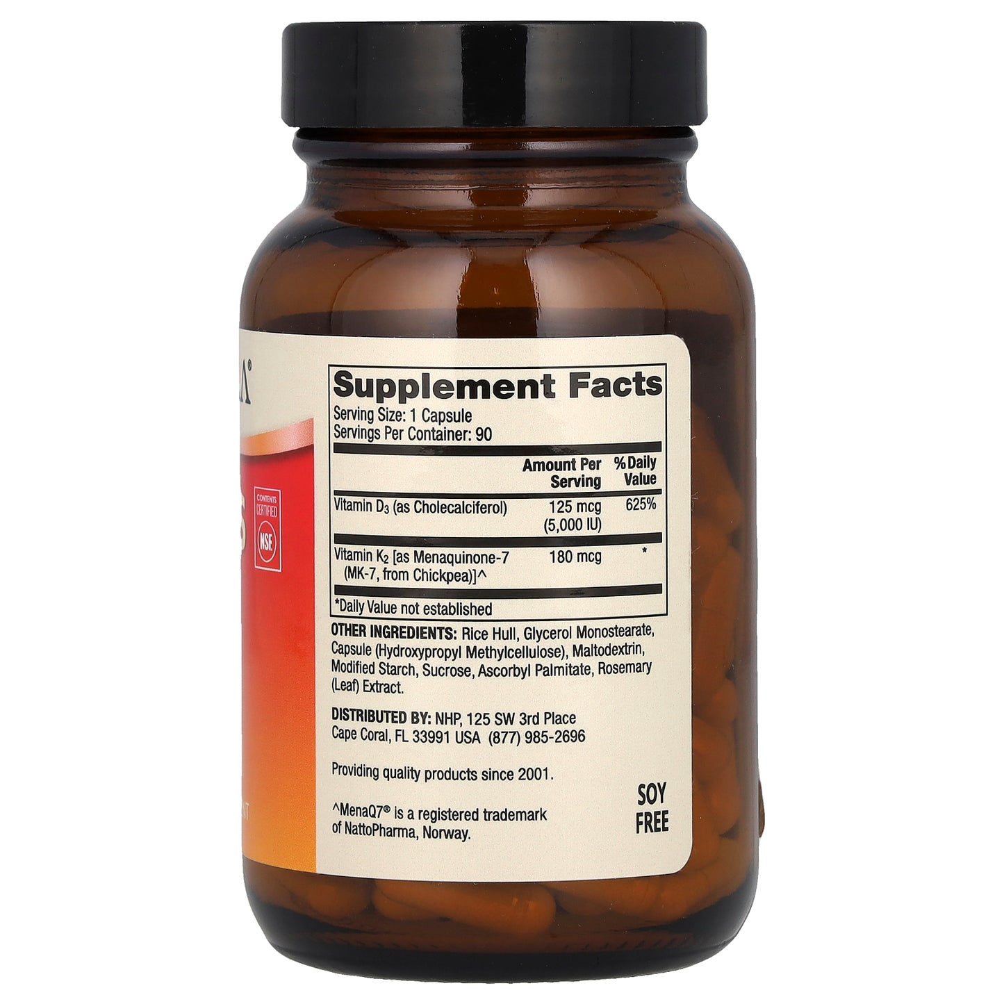 Dr. Mercola, Vitamins D3 & K2, 90 Capsules