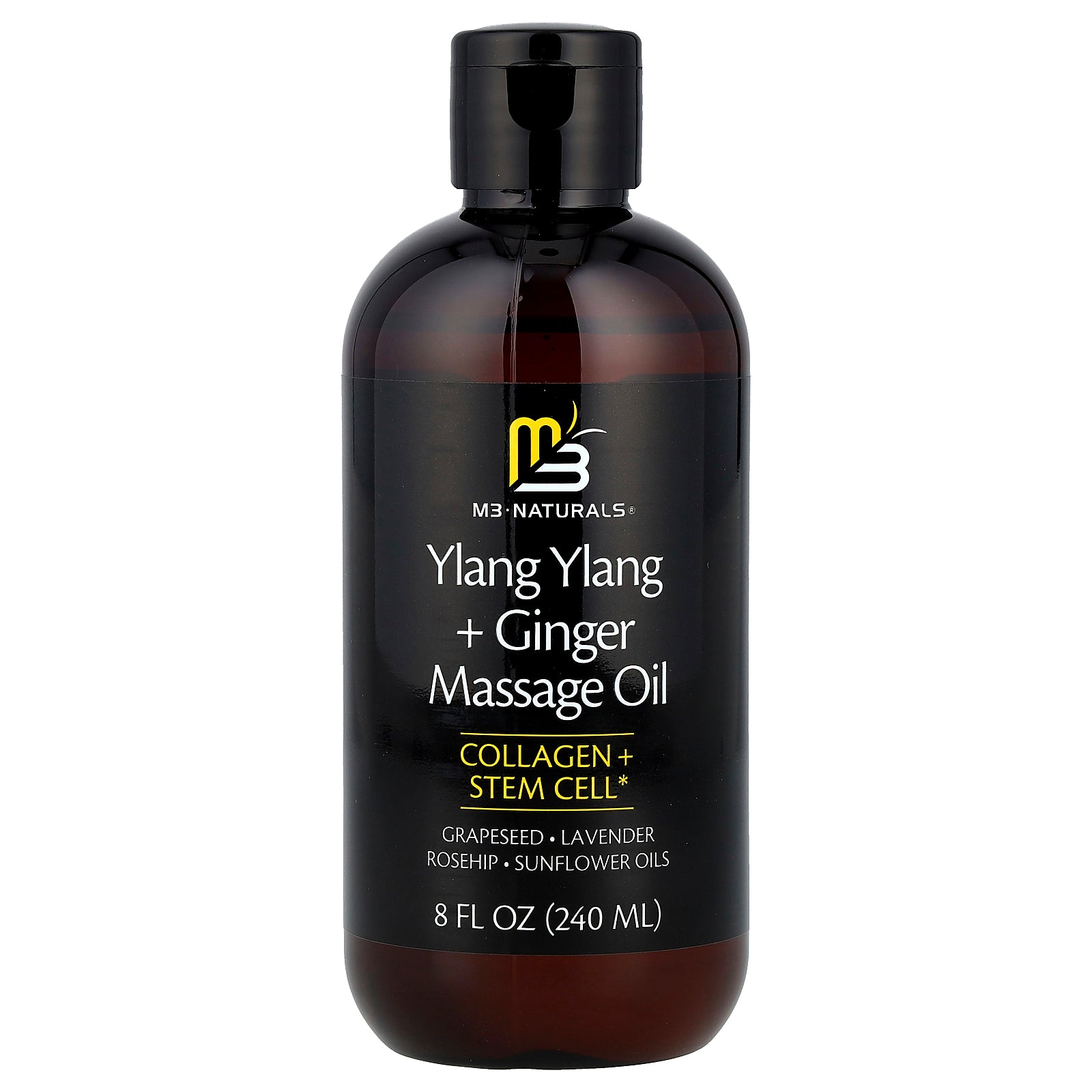 M3, Ylang Ylang + Ginger Massage Oil, 8 fl oz (240 ml)