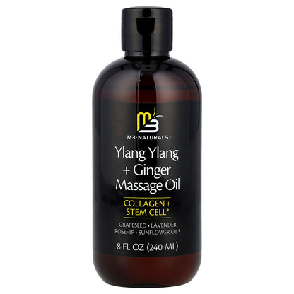 M3, Ylang Ylang + Ginger Massage Oil, 8 fl oz (240 ml)