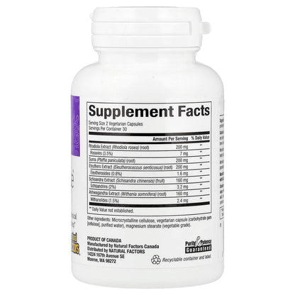 Natural Factors, Womensense®, AdrenaSense®, Adrenal Formula, 60 Vegetarian Capsules