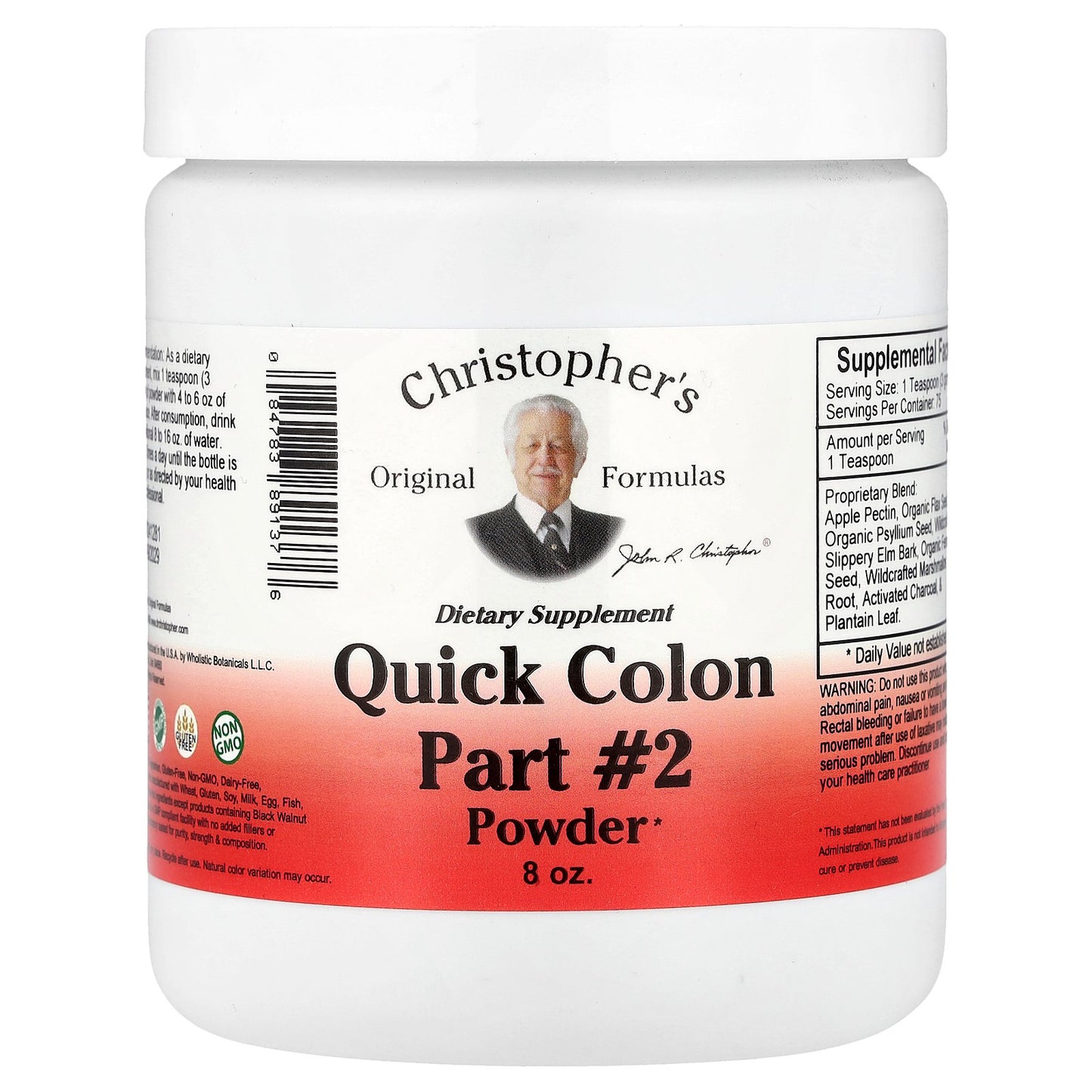 Christopher's Original Formulas, Quick Colon Part #2 Powder, 8 oz