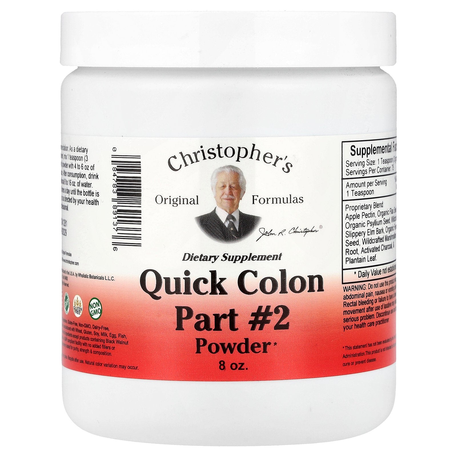 Christopher's Original Formulas, Quick Colon Part #2 Powder, 8 oz