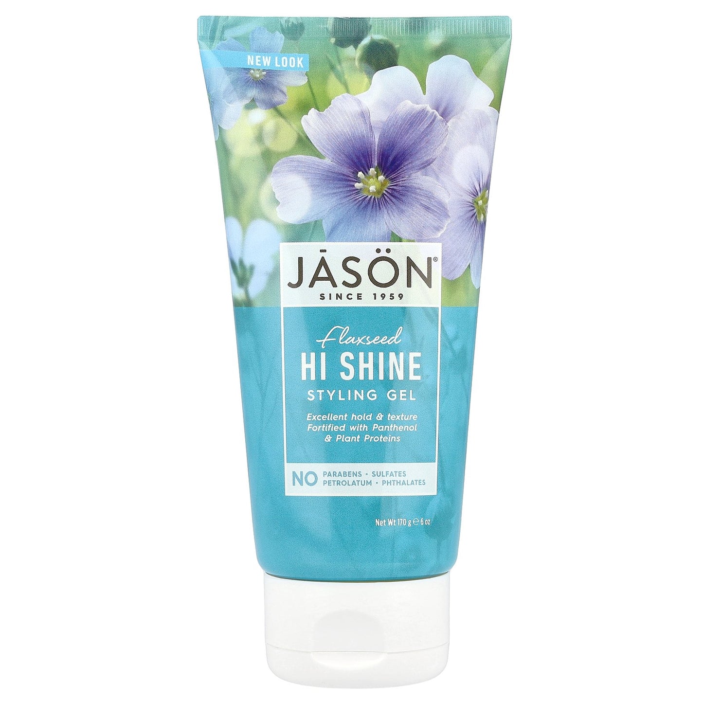 Jason Natural, Styling Gel, Flaxseed Hi Shine, 6 oz (170 g)