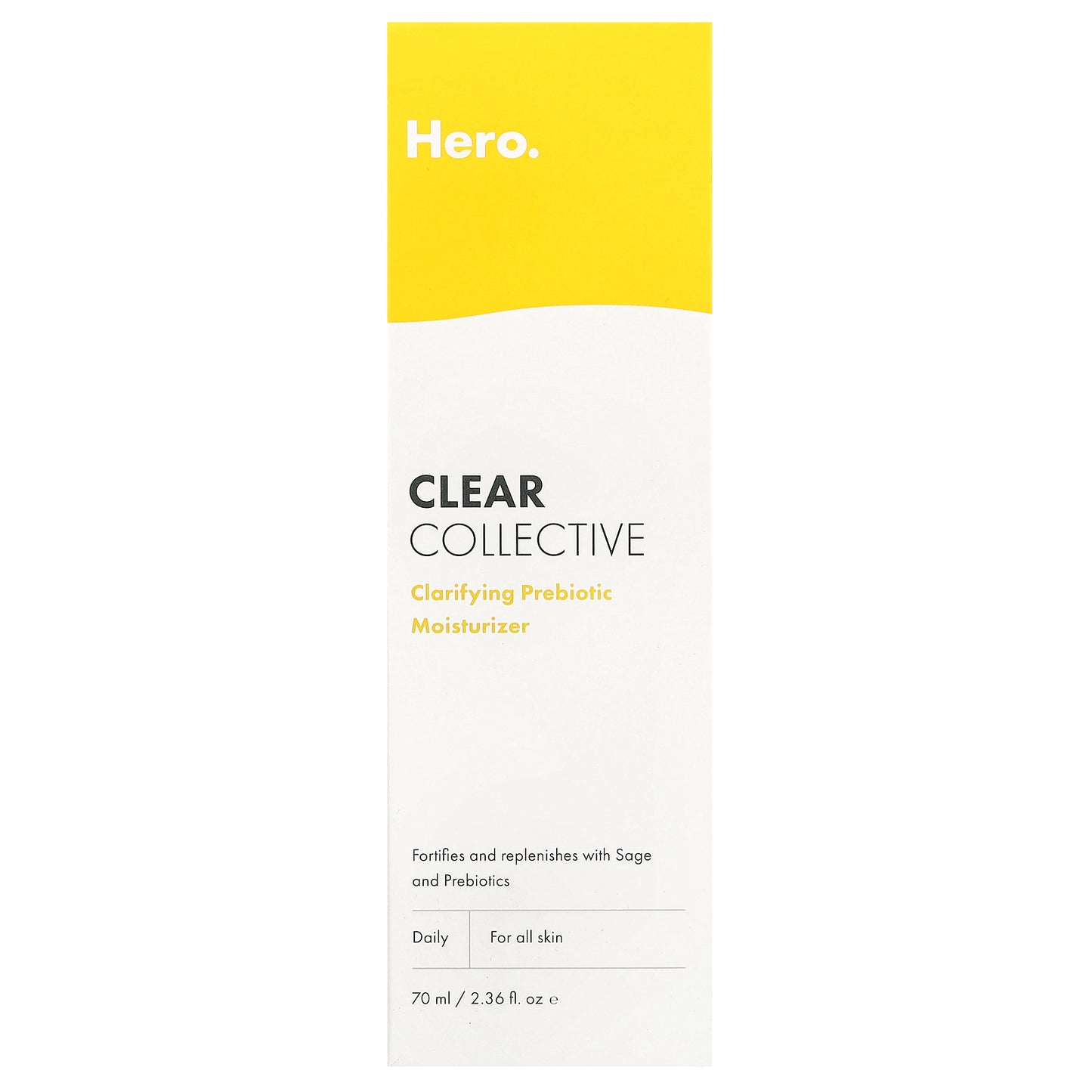 Hero Cosmetics, Clear Collective, Clarifying Prebiotic Moisturizer, 2.36 fl oz (70 ml)