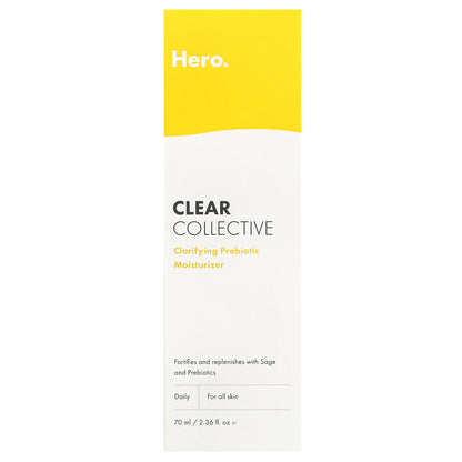 Hero Cosmetics, Clear Collective, Clarifying Prebiotic Moisturizer, 2.36 fl oz (70 ml)