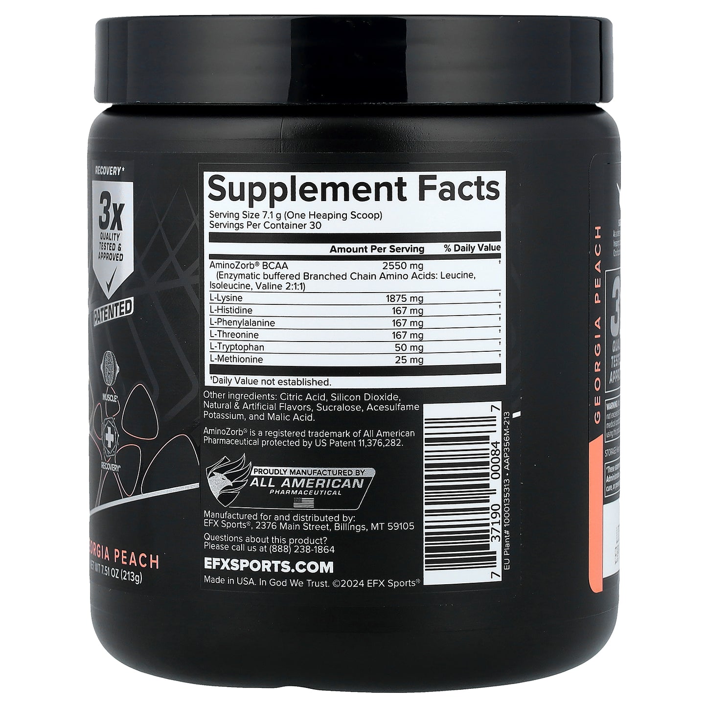 EFX Sports, EAA, Georgia Peach, 7.51 oz (213 g)
