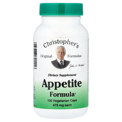 Christopher's Original Formulas, Appetite Formula, 475 mg, 100 Vegetarian Caps
