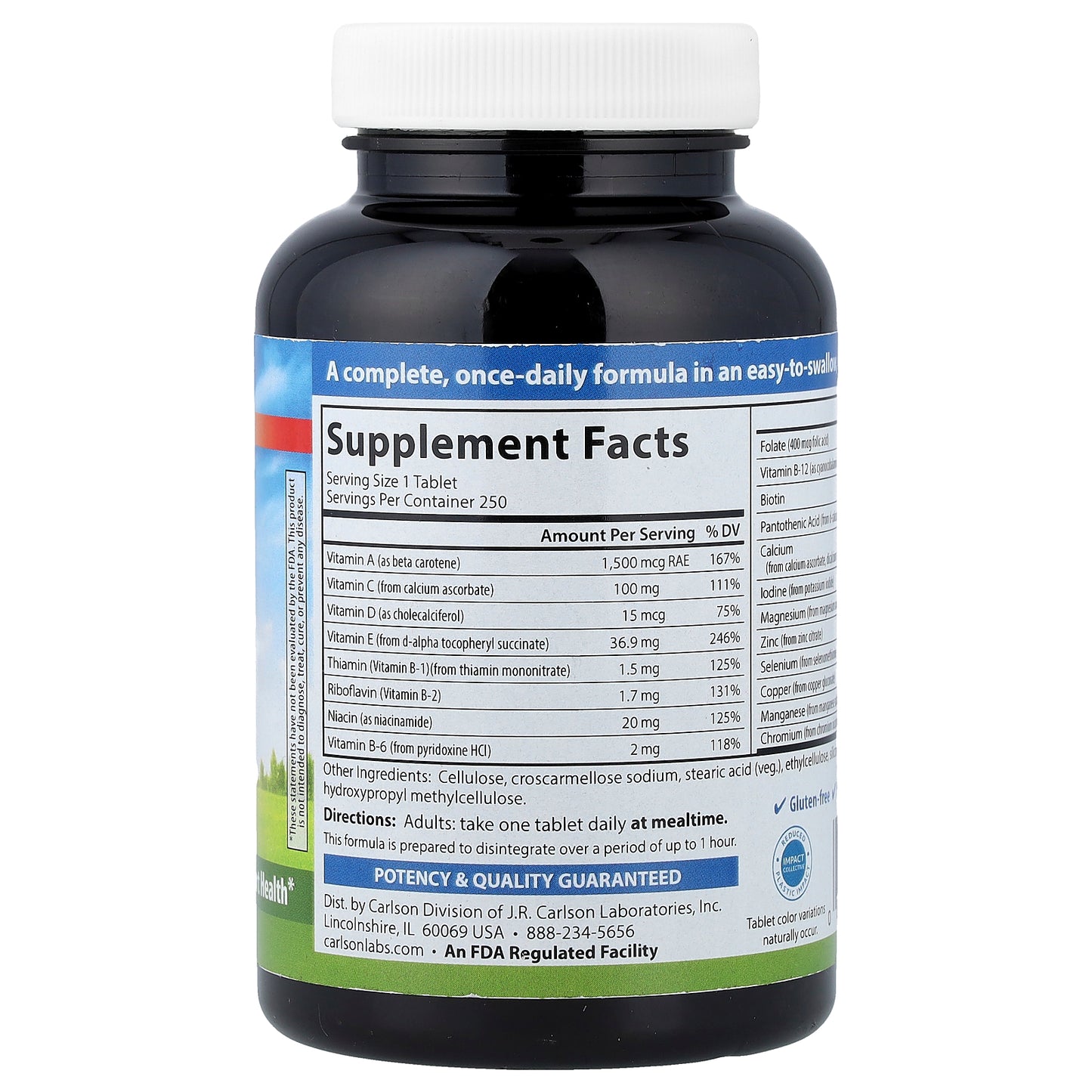 Carlson, Mini Multi, 250 Mini Tablets