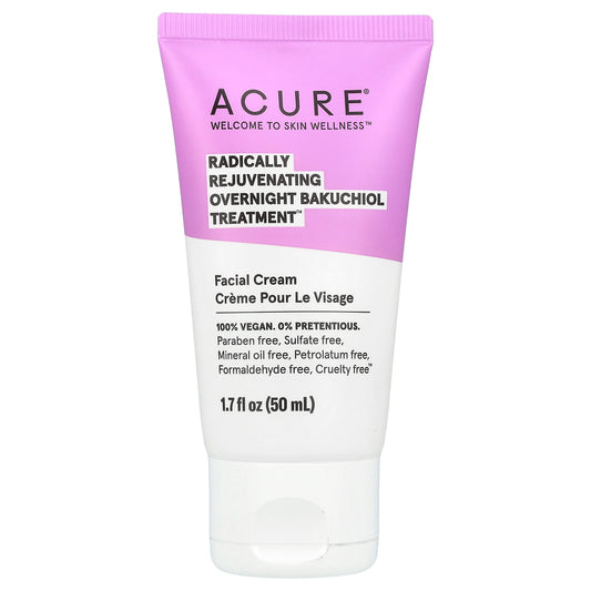 ACURE, Radically Rejuvenating, Overnight Bakuchiol Treatment, Facial Cream , 1.7 fl oz (50 ml)