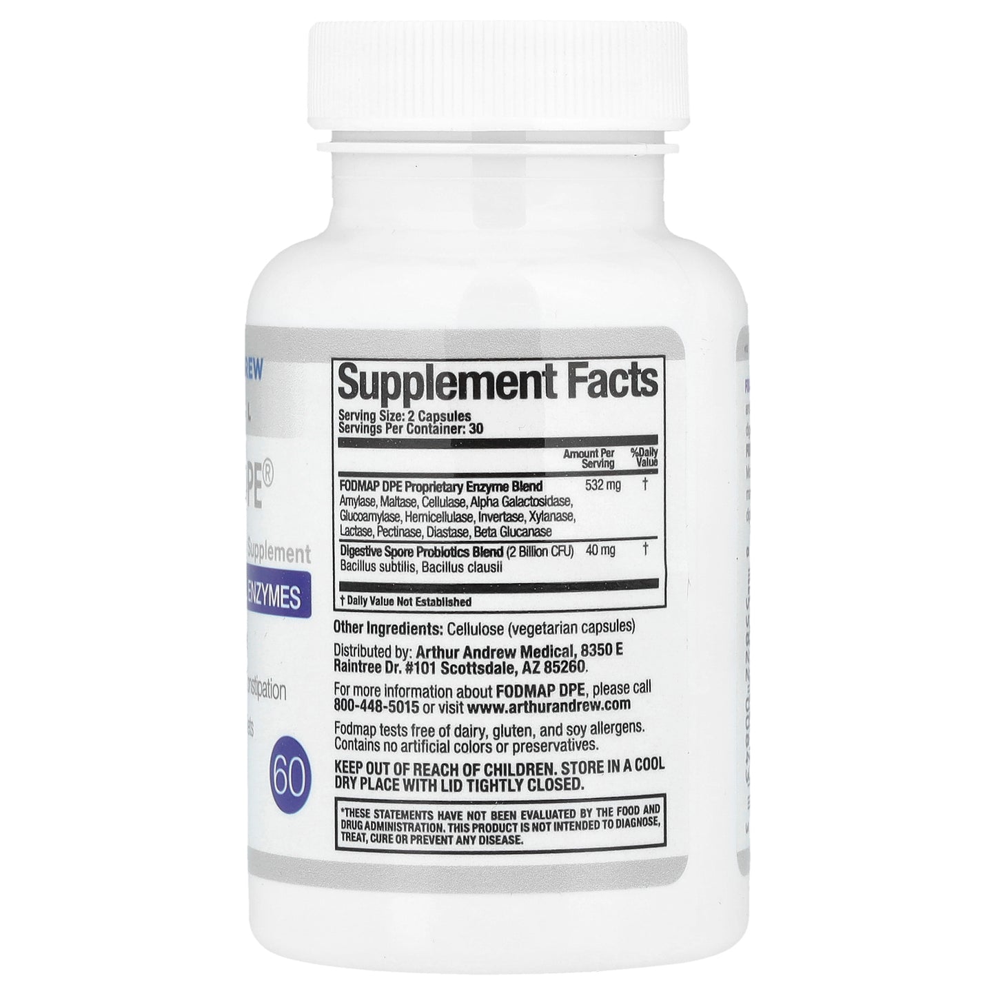 Arthur Andrew Medical, FODMAP DPE®, 60 Capsules