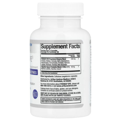Arthur Andrew Medical, FODMAP DPE®, 60 Capsules