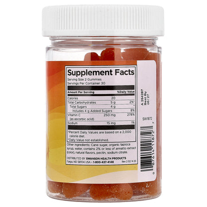 Swanson, Vitamin C Gummies, Orange, 60 Gummies