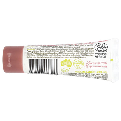 Jack n' Jill, Natural Certified Toothpaste, 6 Months+, Raspberry, 1.76 oz (50 g)