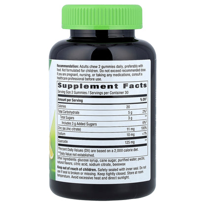 Nature's Way, Quercetin Gummies With Zinc, Lemon, 60 Gummies