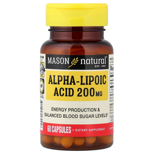 Mason Natural, Alpha-Lipoic Acid, 200 mg, 60 Capsules