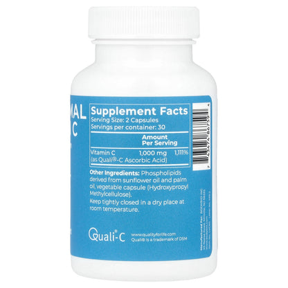 BodyBio, Liposomal Vitamin C, 60 Capsules (500 mg per Capsule)