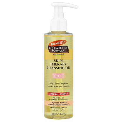 Palmer's, Cocoa Butter Formula® with Vitamin E, Skin Therapy Cleansing Oil, Face, All Skin Types, Natural Rosehip, 6.5 fl oz (190 ml)