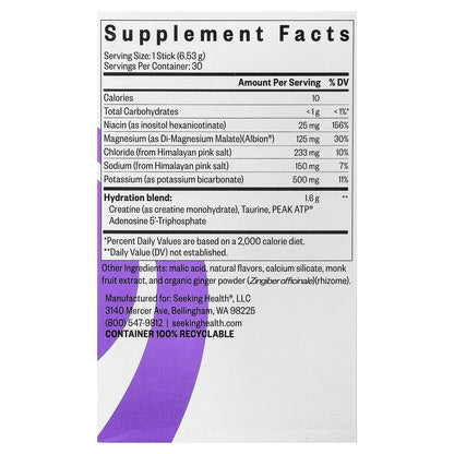 Seeking Health, Optimal Electrolyte, Berry, 30 Sticks, 0.23 oz (6.53 g) Each