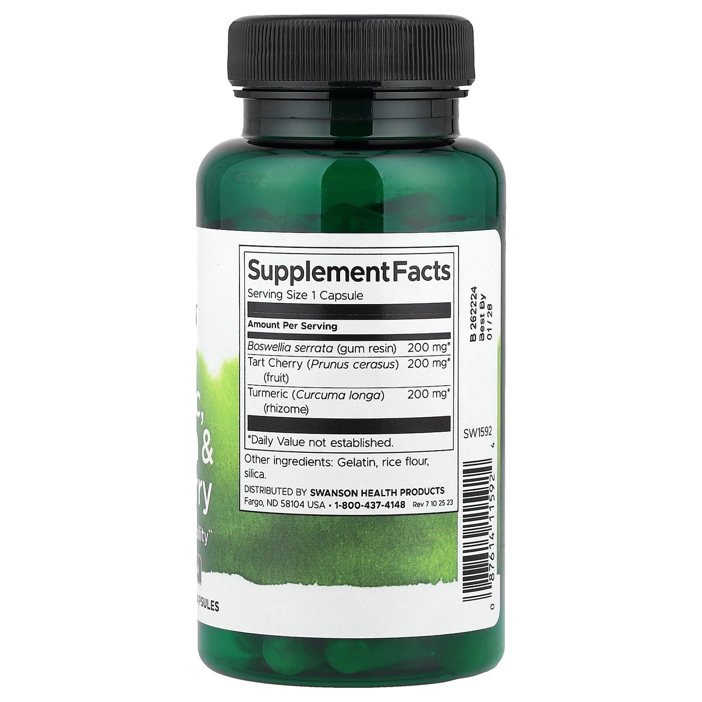 Swanson, Full Spectrum®, Turmeric, Boswellia & Tart Cherry, 60 Capsules