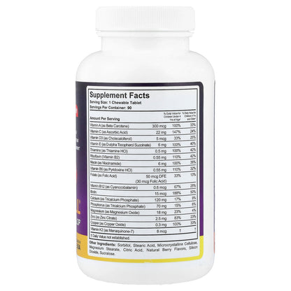 NuBest, Tall®, Kids 2-9, Berry, 90 Chewable Tablets