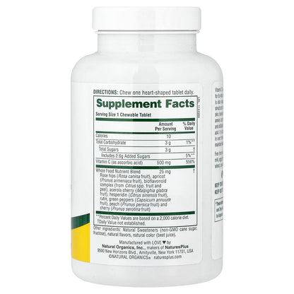 NaturesPlus, Chewable Lovites, Vitamin C, Natural Fruit, 90 Tablets