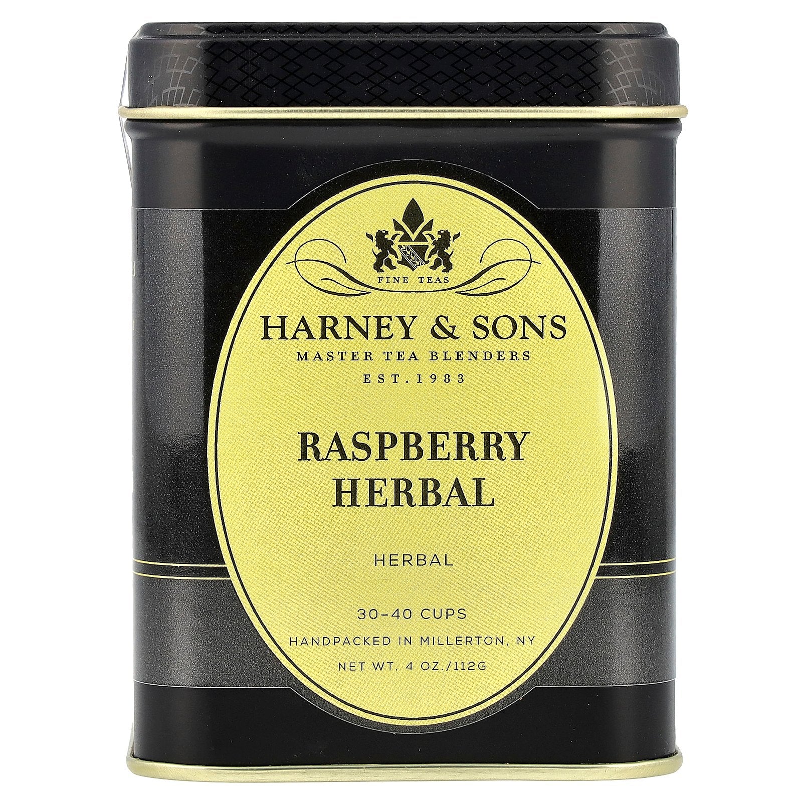 Harney & Sons, Herbal Tea, Raspberry Herbal, Caffeine Free, 4 oz (112 g)