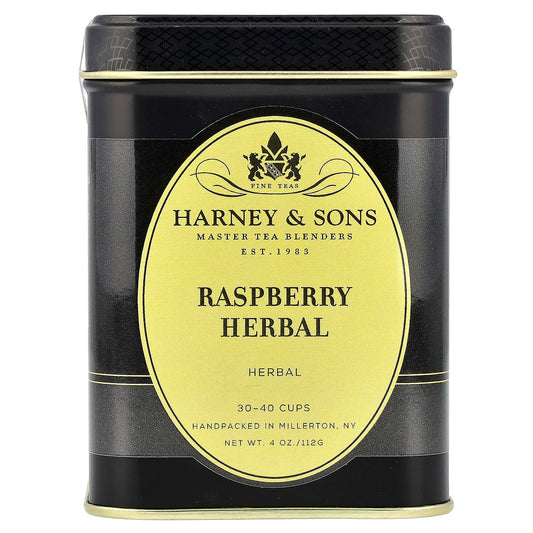Harney & Sons, Herbal Tea, Raspberry Herbal, Caffeine Free, 4 oz (112 g)
