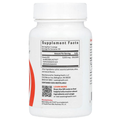 Seeking Health, Methyl B12 5000, 5,000 mcg, 60 Lozenges