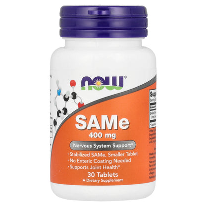 NOW Foods, SAMe, 400 mg, 30 Tablets