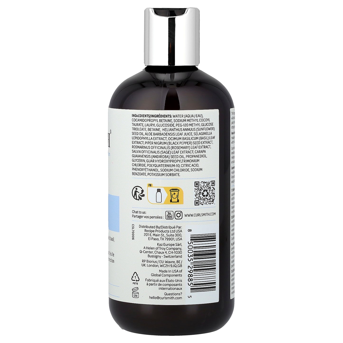 Curlsmith, Fragrance-Free Shampoo, All Curl Types, 12 fl oz (355 ml)