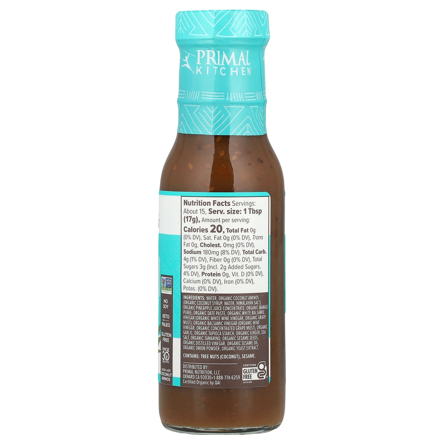 Primal Kitchen, Sauce & Marinade, Island Teriyaki, 9 oz (256 g)