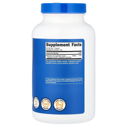 Nutricost, Magnesium Complex, 500 mg, 240 Capsules