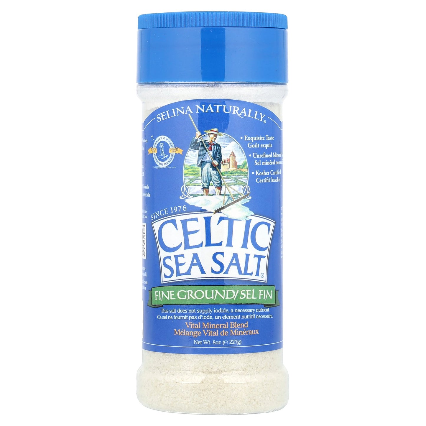Celtic Sea Salt, Fine Ground, Vital Mineral Blend, 8 oz (227 g)