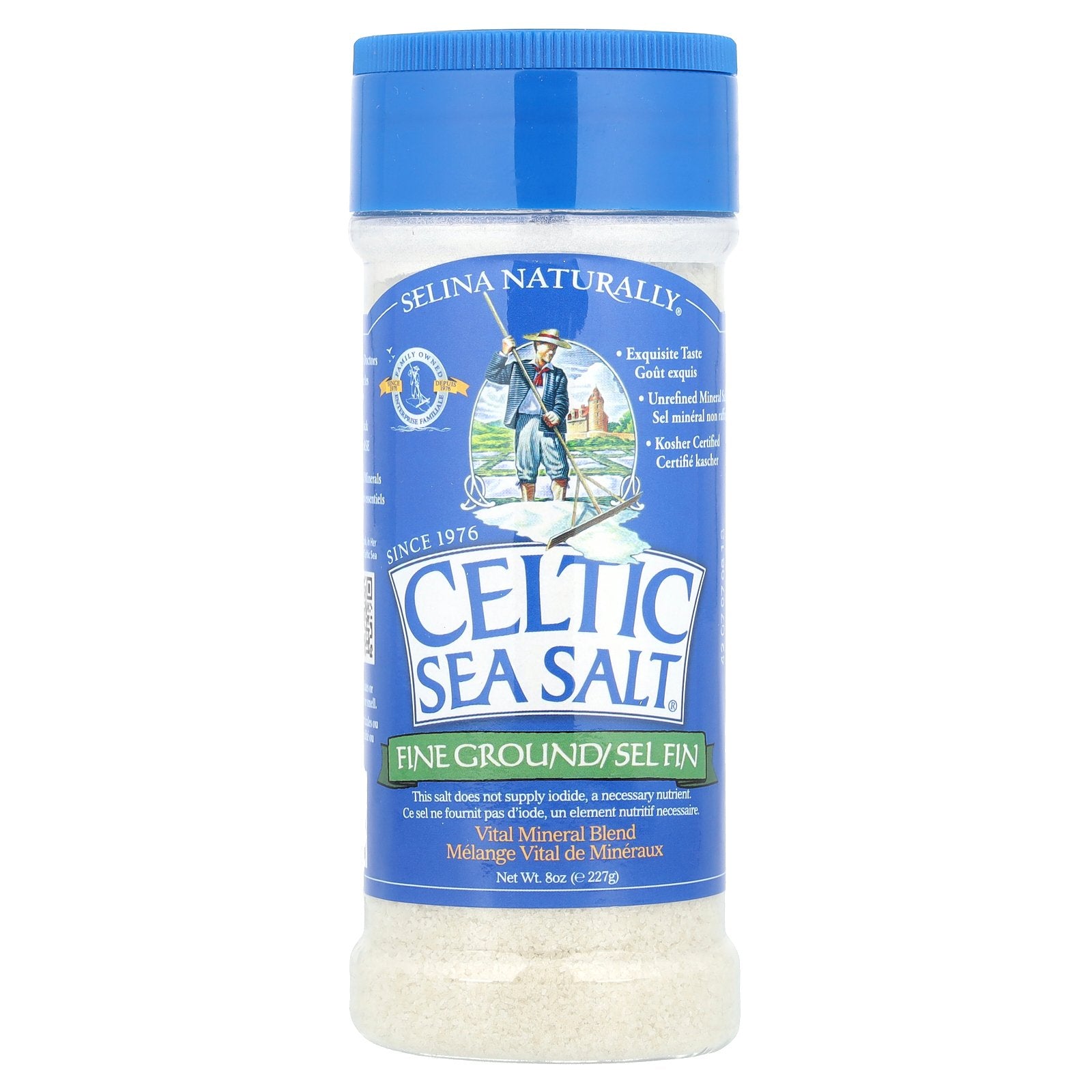 Celtic Sea Salt, Fine Ground, Vital Mineral Blend, 8 oz (227 g)