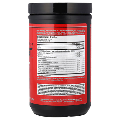 MuscleMeds, Nitrotest™, Androgenic Pre-Workout Amplifier, Blue Raspberry, 16.72 oz (474 g)