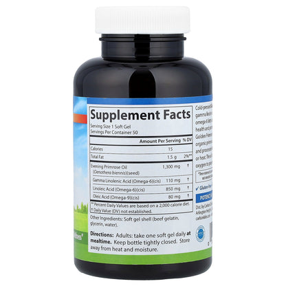 Carlson, Cold-Pressed Golden Primrose, 50 Soft Gels