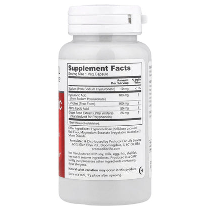Protocol for Life Balance, Hyaluronic Acid, 60 Veg Capsules