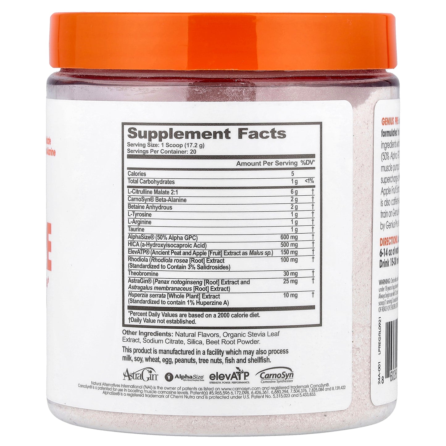 The Genius Brand, Genius Pre, Grape Limeade, 12.13 oz (344 g)