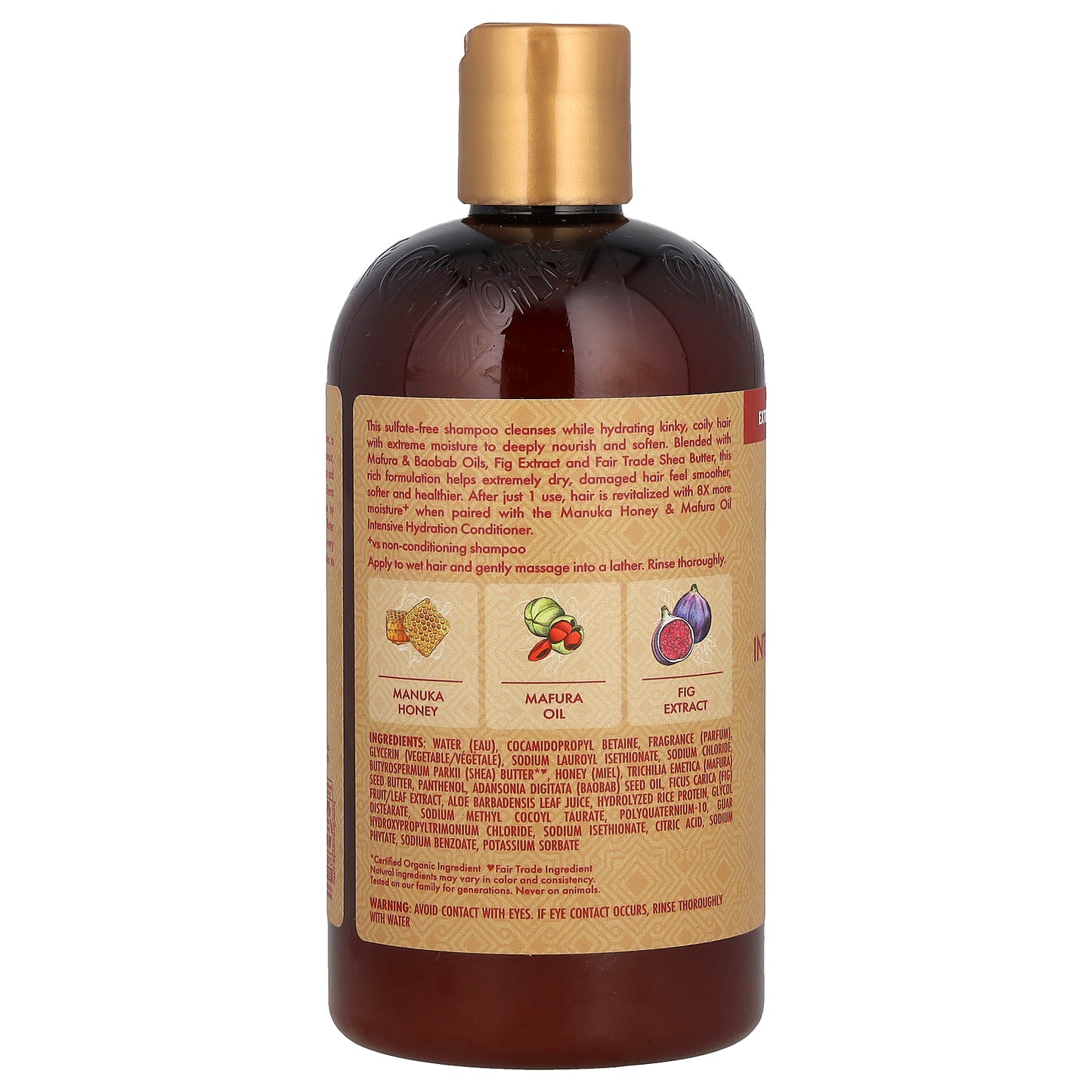 SheaMoisture, Manuka Honey & Mafura Oil, Intensive Hydration Shampoo, Extra Dry, Damaged Hair, 13 fl oz (384 ml)