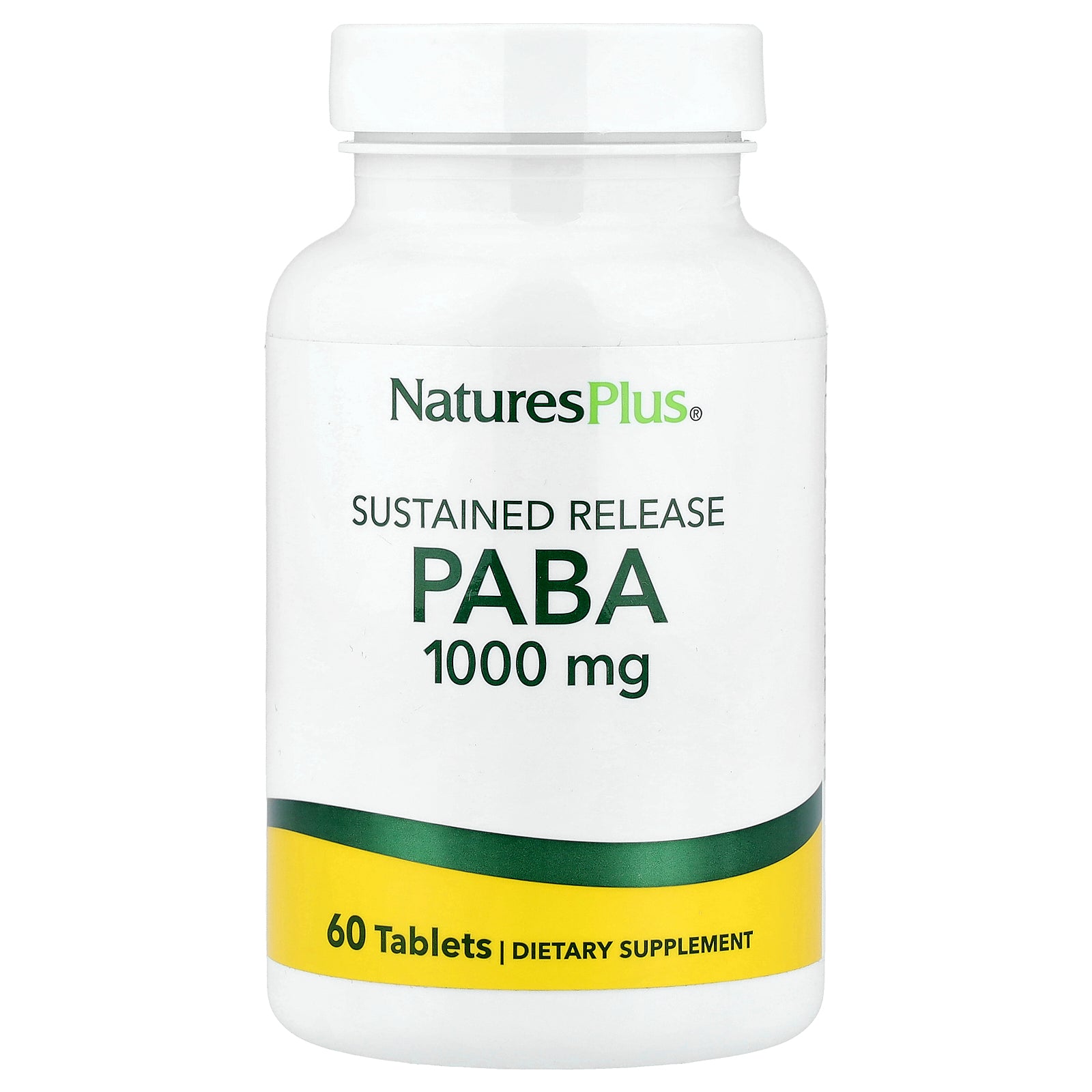 NaturesPlus, PABA, Sustained Release, 1,000 mg, 60 Tablets