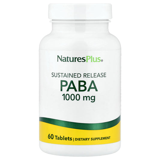 NaturesPlus, PABA, Sustained Release, 1,000 mg, 60 Tablets