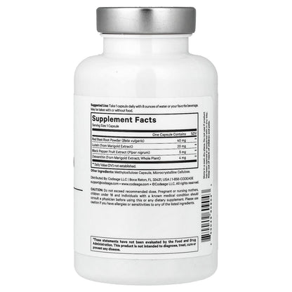 Codeage, Amen, Eyes, Lutein, Zeaxanthin + Black Pepper Extract, 90 Vegetable Capsules