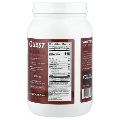 Quest Nutrition, Protein Powder, Chocolate Milkshake, 3 lb (1.36 kg)