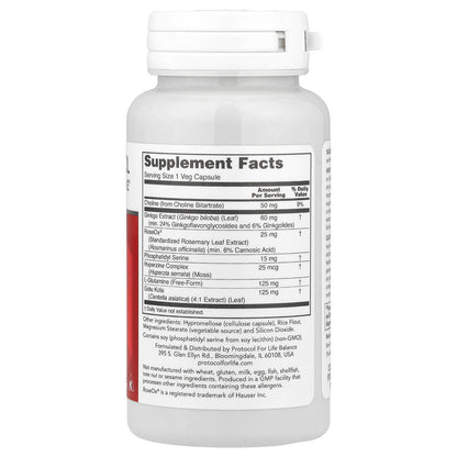 Protocol for Life Balance, Brain Regain™, 90 Veg Capsules