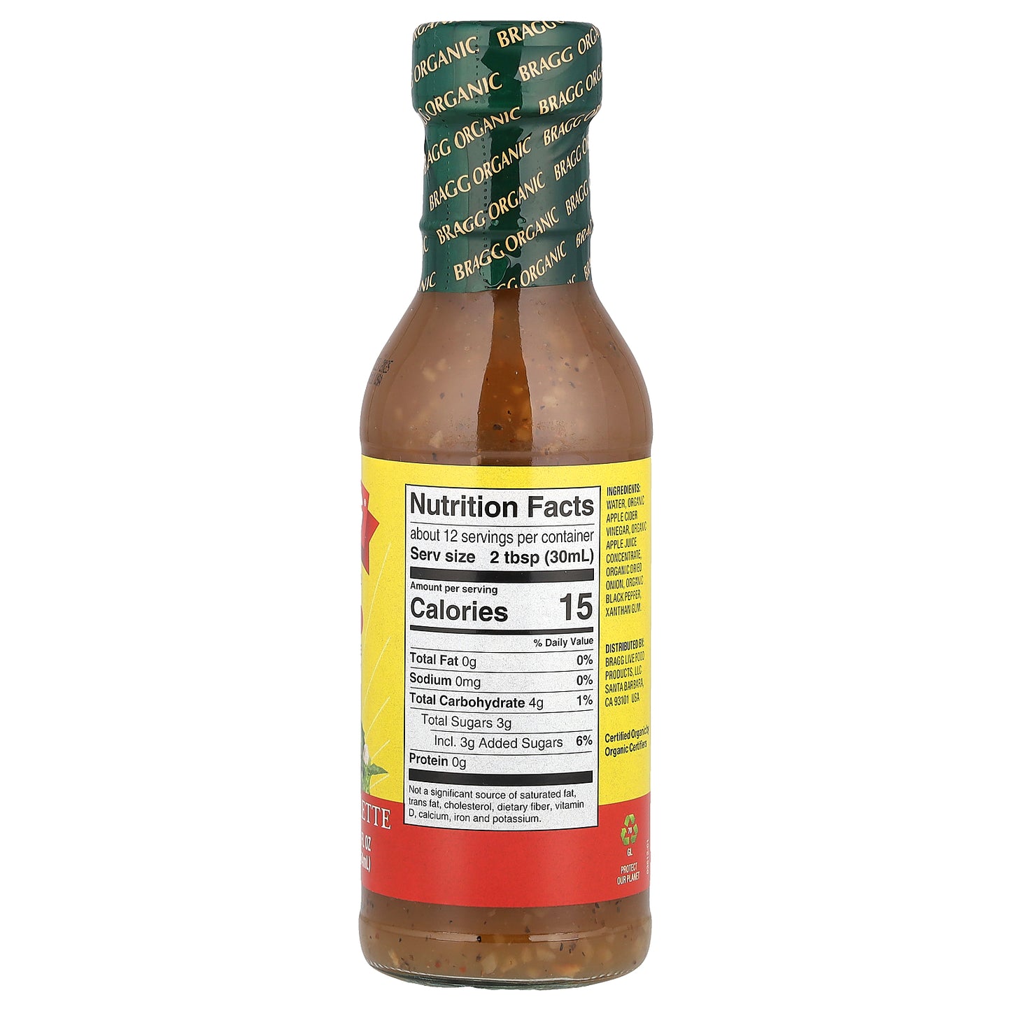 Bragg, Organic Dressing & Marinade with Apple Cider Vinegar, 12 fl oz (354 ml)