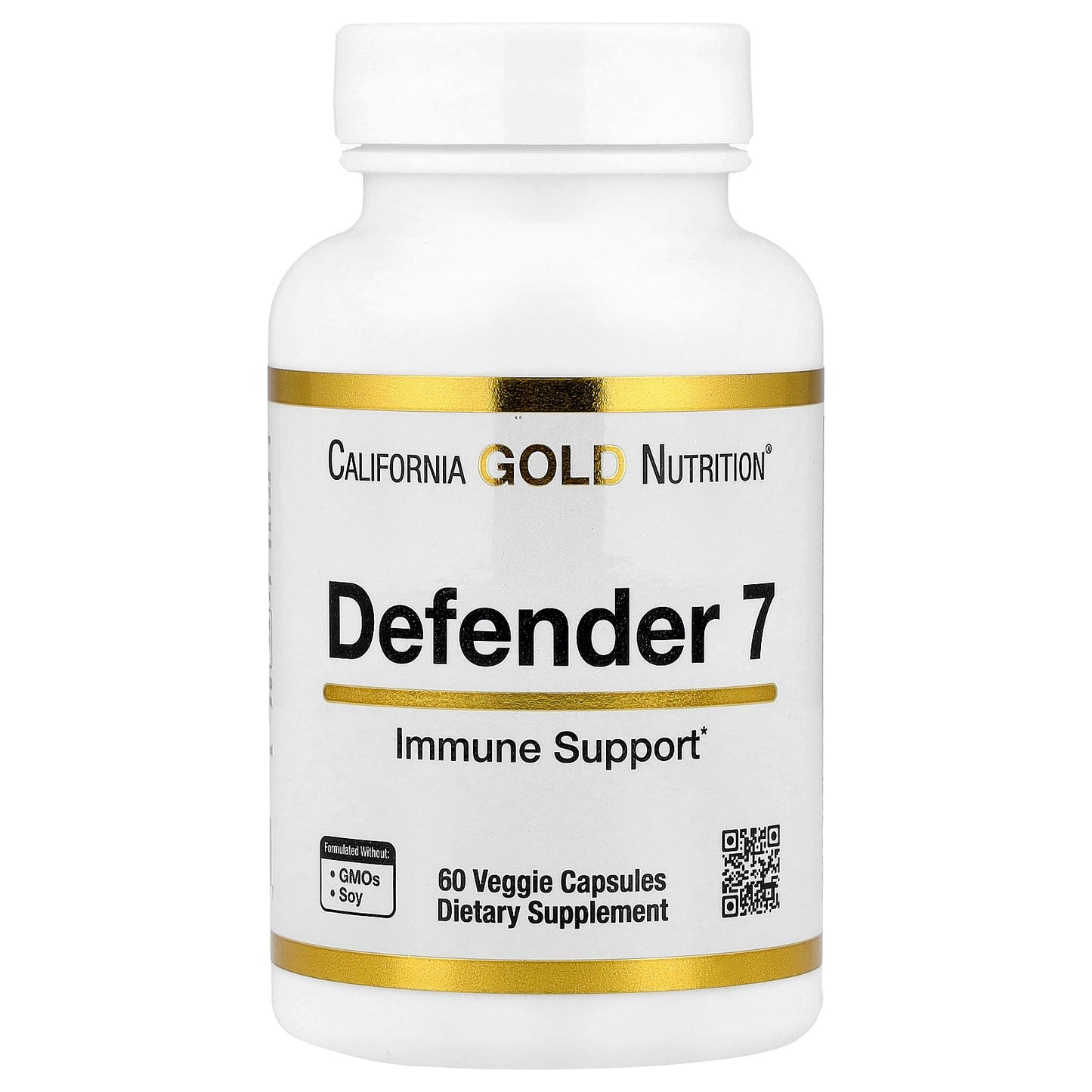 California Gold Nutrition, Defender 7, with Vitamin A, Zinc, Selenium & Oat Beta-Glucan, 60 Veggie Capsules