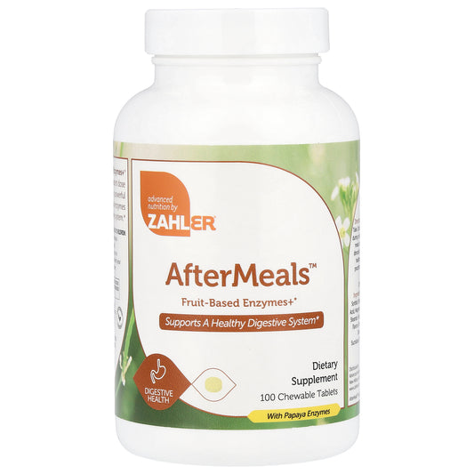 Zahler, AfterMeals™, Fruit-Based Enzymes+, 100 Chewable Tablets