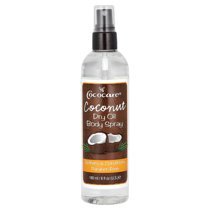 Cococare, Coconut Dry Oil Body Spray, 6 fl oz (180 ml)